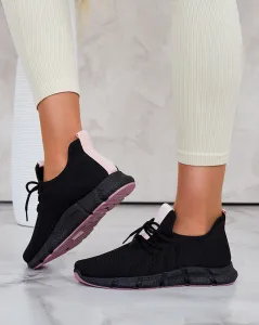 Resti Black and pink women's sports shoes Bommgi - Footwear