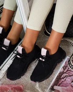Resti Black and pink women's sports shoes Bommgi - Footwear