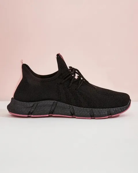 Resti Black and pink women's sports shoes Bommgi - Footwear