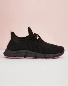 Resti Black and pink women's sports shoes Bommgi - Footwear