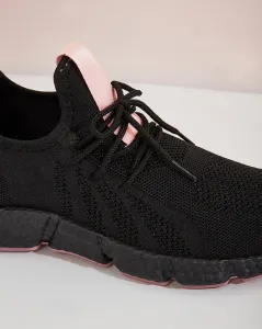 Resti Black and pink women's sports shoes Bommgi - Footwear