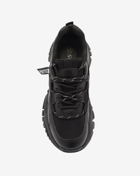 Resti Black women's sneaker sports shoes Evilpo- Footwear