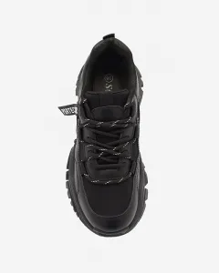 Resti Black women's sneaker sports shoes Evilpo- Footwear
