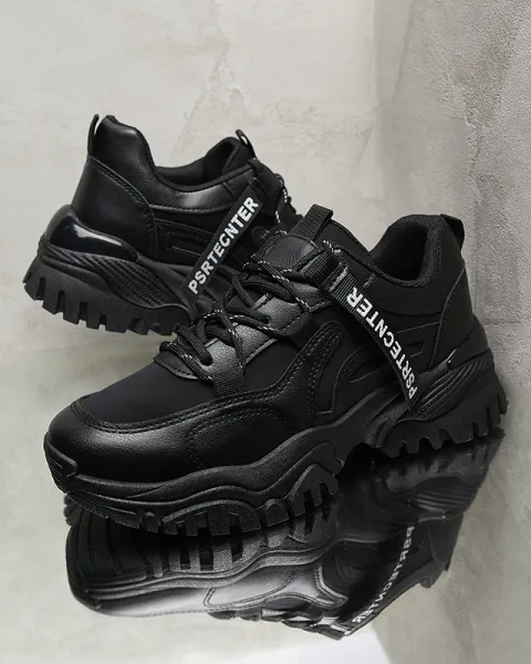 Resti Black women's sneaker sports shoes Evilpo- Footwear