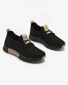 Resti Black women's sports shoes with brown inserts Keteti - Footwear