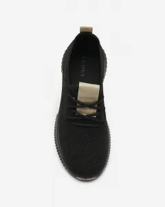 Resti Black women's sports shoes with brown inserts Keteti - Footwear