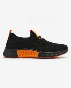 Resti Black women's sports shoes with orange inserts Keteti - Footwear