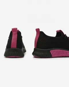Resti Black women's sports shoes with fuchsia inserts Keteti - Footwear