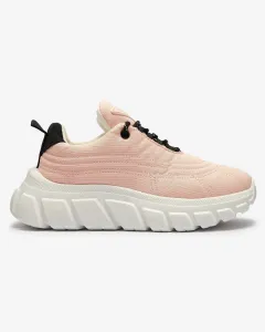 Resti Light pink women's fabric sports shoes Riotay- Footwear