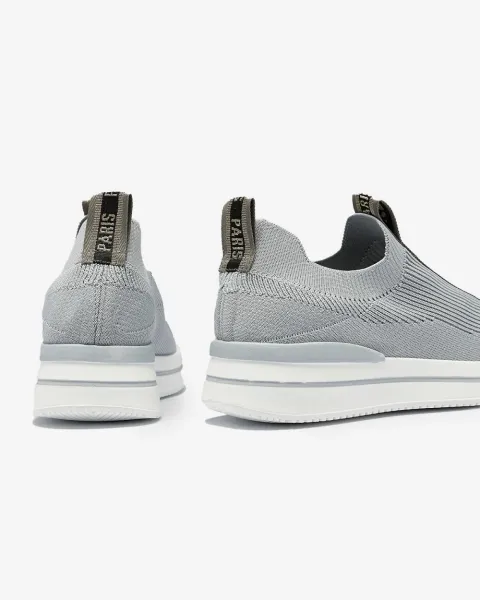 Resti Women's slip-on sports shoes with lettering in gray Cerppa- Footwear