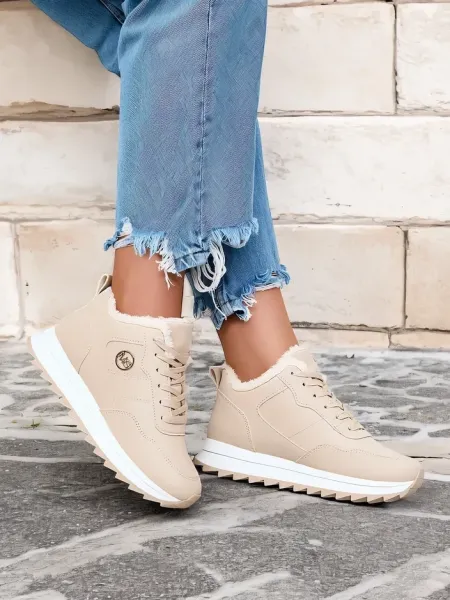 Resti Beige insulated women's sports shoes Lahho