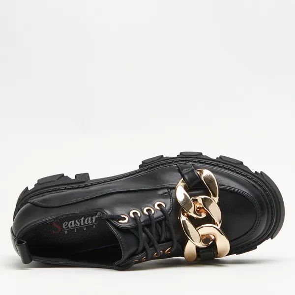 Resti Black flat shoes Eqoia - Footwear