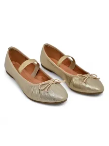 Resti Shiny women's ballet flats with a bow and elastic Safte
