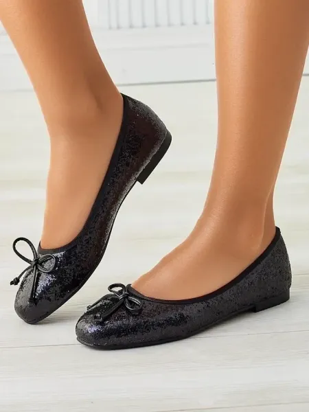 Resti Women's ballet flats with glitter and bow Aramie