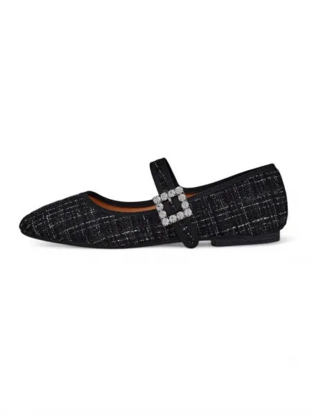 Resti Women's checked ballerinas with a buckle and strap Riffos