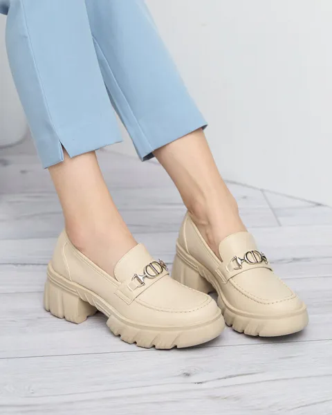 Resti Beige women's shoes on a massive Terima sole - Footwear