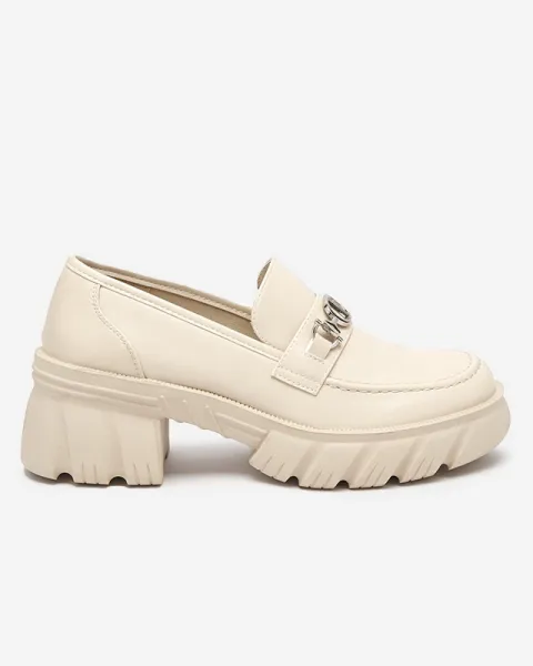 Resti Beige women's shoes on a massive Terima sole - Footwear