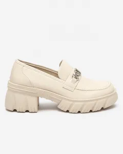 Resti Beige women's shoes on a massive Terima sole - Footwear