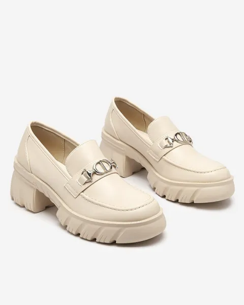 Resti Beige women's shoes on a massive Terima sole - Footwear