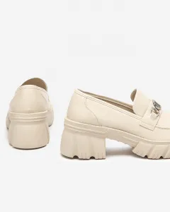 Resti Beige women's shoes on a massive Terima sole - Footwear