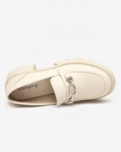 Resti Beige women's shoes on a massive Terima sole - Footwear