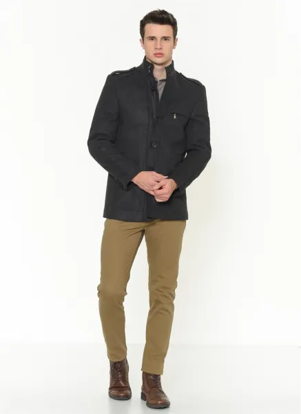 PLT8378 DEWBERRY MEN'S COAT-ANTHRACITE