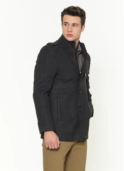 PLT8378 DEWBERRY MEN'S COAT-ANTHRACITE