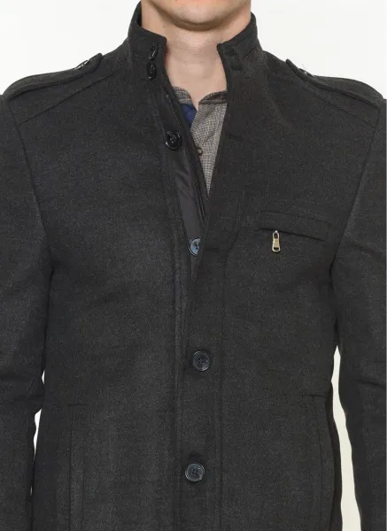 PLT8378 DEWBERRY MEN'S COAT-ANTHRACITE