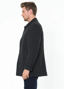 PLT8206 DEWBERRY MEN'S COAT-PATTERNED ANTHRACITE