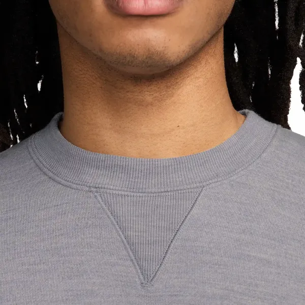 Nike Wool Classics Crewneck Sweatshirt "Heather Grey" (FV4883-048)