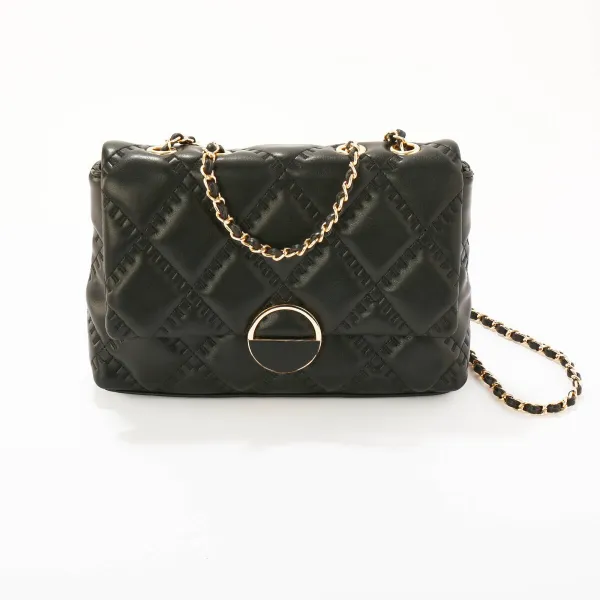 Prešívaná kabelka s koženým vzhľadom