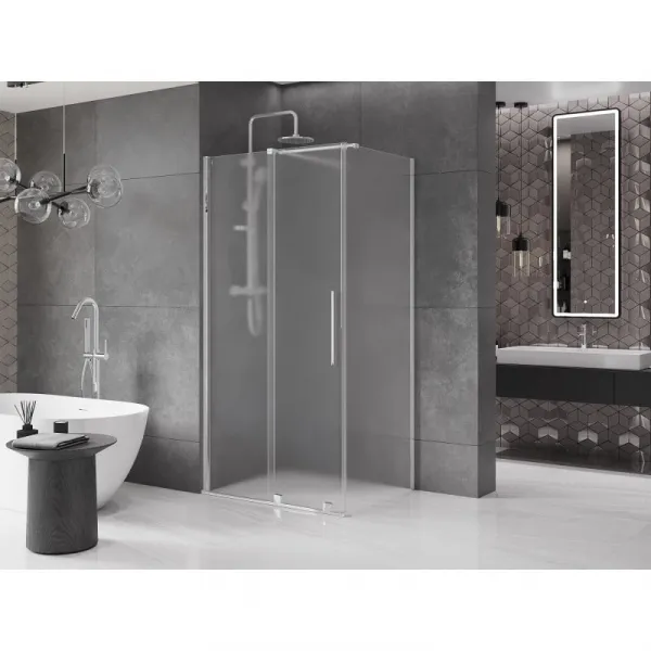 MEXEN/S - Velár sprchovací kút, posuvné dvere 120 x 80, dekor, chróm 871-120-080-31-01