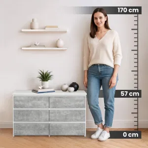 Ak furniture Komoda CL6 100 cm bílá/beton