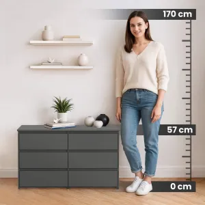 Ak furniture Komoda CL6 100 cm grafitovo šedá