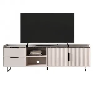 TV stolík, kašmír/tmavý mramor, FRESIO RTV2D2S