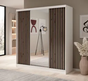 ArtAdrk Šatníková skriňa IDA | biela / čierna 200 cm