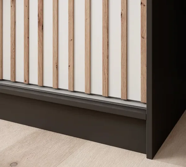 ArtAdrk Šatníková skriňa IDA | čierna / biela 200 cm