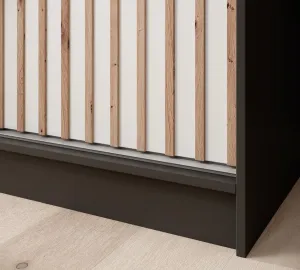 ArtAdrk Šatníková skriňa IDA | čierna / biela 200 cm