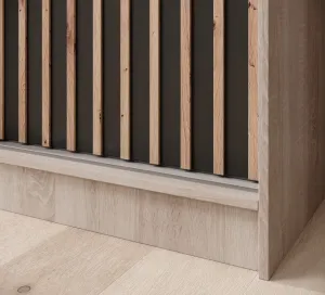 ArtAdrk Šatníková skriňa IDA | dub sonoma / čierna 200 cm