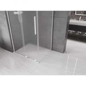 MEXEN/S - Velar L sprchovací kút, posuvné dvere 100 x 85, dekor, biela 871-100-085-33-20