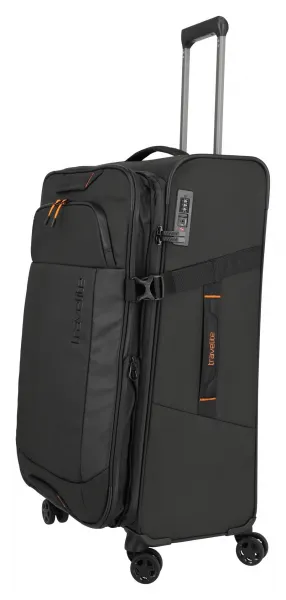 Veľký textilný kufor na kolieskach Travelite Briize L Black