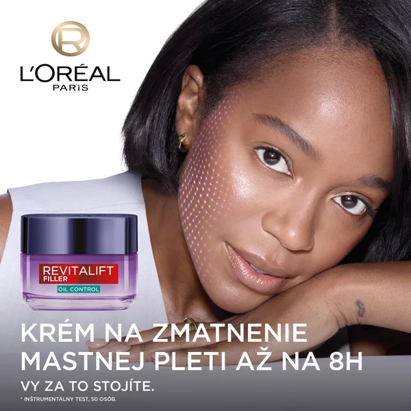 L’Oréal Paris Revitalift Filler Oil Control hĺbkovo hydratačný krém pre mastnú a zmiešanú pleť 50 ml