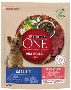 Purina One Mini/Small Dog Adult hovädzie s ryžou 800 g