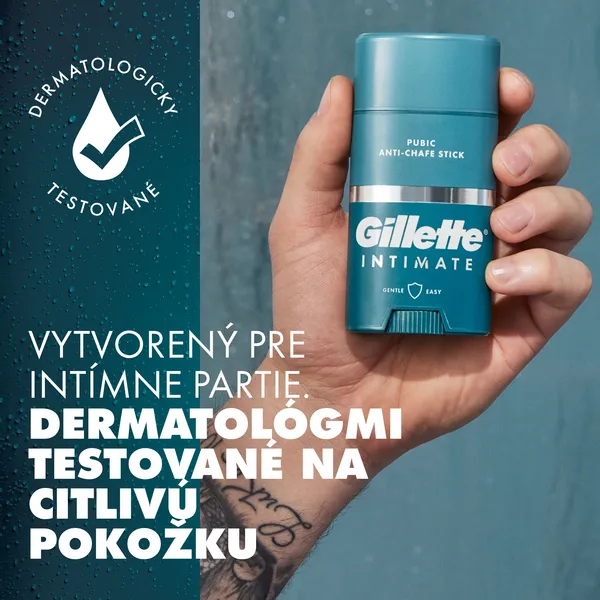 Gillette Intimate Anti-Chafe Stick intímny balzam v tyčinke proti svrbeniu a treniu v oblasti slabín 48 g