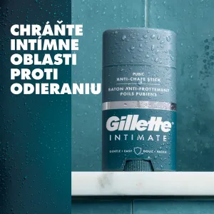 Gillette Intimate Anti-Chafe Stick intímny balzam v tyčinke proti svrbeniu a treniu v oblasti slabín 48 g