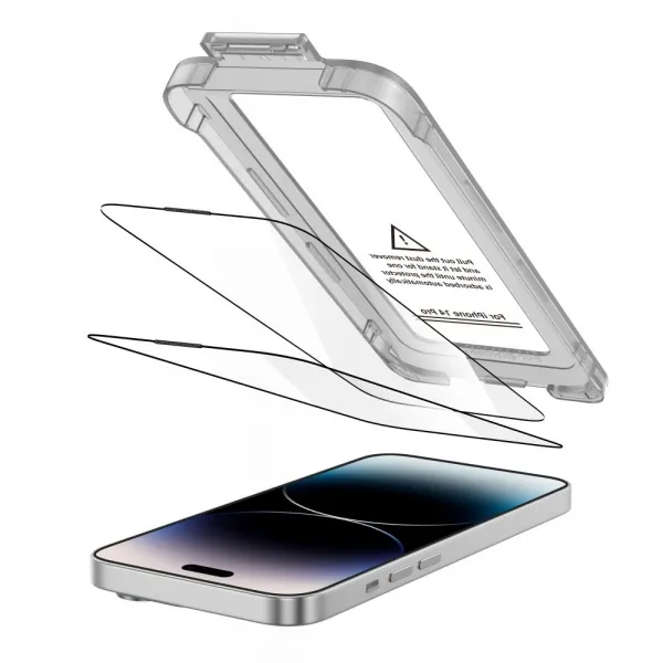 Tech-Protect Quick Set 2x ochranné sklo na iPhone 14 Pro, čierne