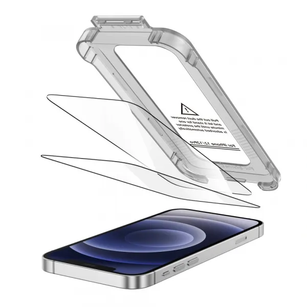 Tech-Protect Quick Set 2x ochranné sklo na iPhone 12 / 12 Pro, čierne