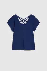 Marisse Women's Blouse L-Ts-4419 Navy