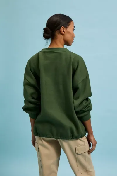 Marisse Women's Sweatshirt L-Bl-4311 Khaki
