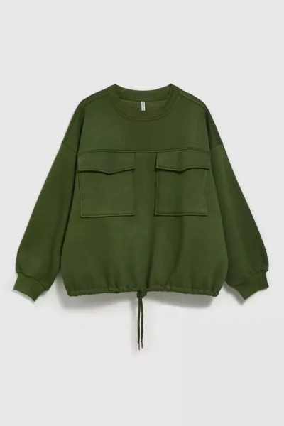 Marisse Women's Sweatshirt L-Bl-4311 Khaki